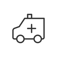 Poster - Ambulance line icon in trendy style.