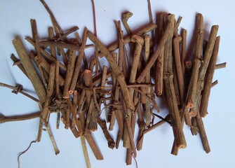 Dried Madder Root also known as Rubia tinctorum or  cordifolia or Common madder or Dyers madder also known as manjistha or manzistha etc. with various health benefits derived from ancient Ayurveda.