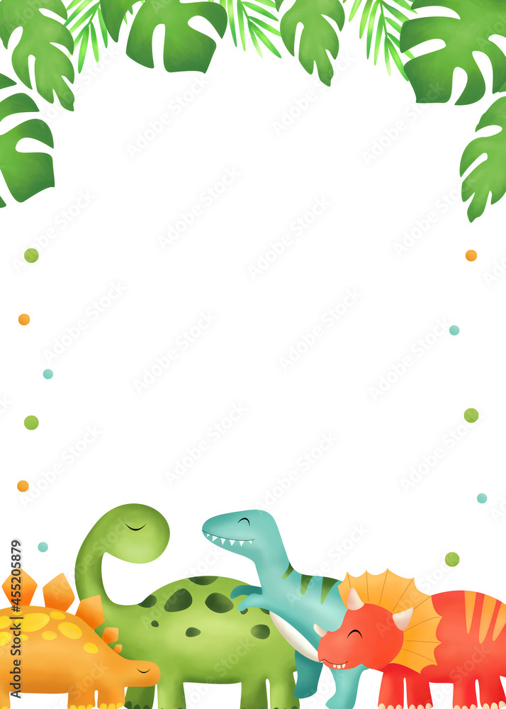 Dinosaur frame. Dinosaur frame.