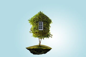 Poster - Little Eco House on the green grass