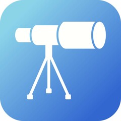 Sticker - Unique Telescope On Stand Vector Glyph Icon