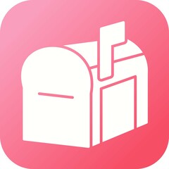 Wall Mural - Unique Mailbox Vector Glyph Icon