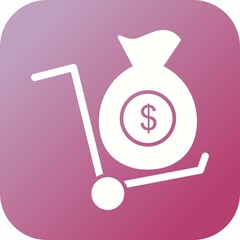 Poster - Unique Money Transfer Vector Glyph Icon