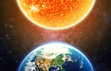 Wall Mural - sun - elements of this image furnished by nasa