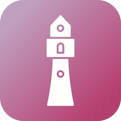 Sticker - Unique Lighthouse Vector Glyph Icon