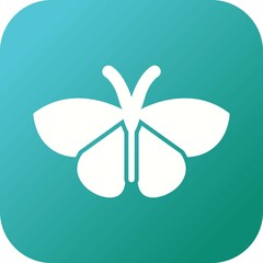 Poster - Unique Butterfly Vector Glyph Icon