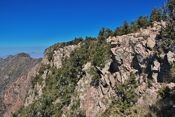 Sticker - The canyon of Asir region, the view from the viewpoint, Saudi Arabia