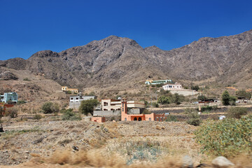 Sticker - The small village in canyon of Asir region, Saudi Arabia