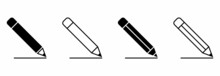 Pencil Icon, Pencil Vector, Pencil Symbol Illustrations