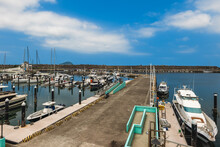 Pier Of Badouzi Fishery Harbor At Keelung City In Taiwan