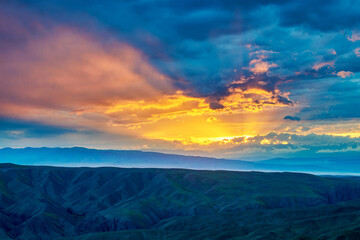 Wall Mural - The beautiful scenic of Qiongkushitai in YIli city Xinjiang uygur autonomous region, China.