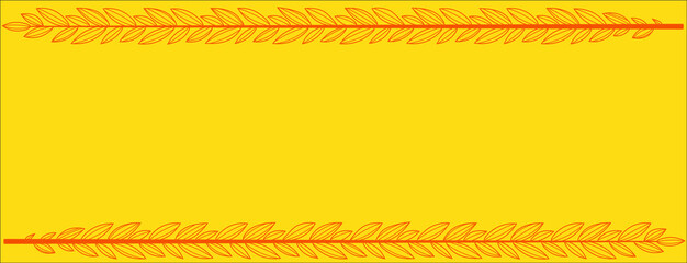 yellow banner with leaves (autumn)