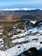 Aussicht vom Pico del Teide Teneriffa auf schneebedeckten UNESCO Nationalpark