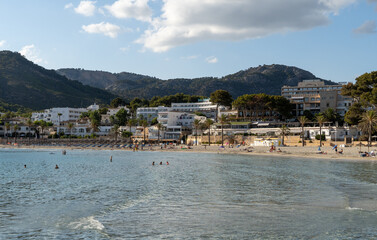 Sticker - Beautiful resorts and landscape at Peguera Beach in Mallorca