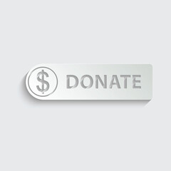 donate icon button vector. help, aid sign