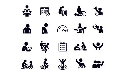 Personal Trainer Icons vector design 