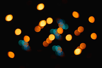 Wall Mural - Abstract Lights. Unfocused Light background. Blured night light. bokeh background, Blur concept