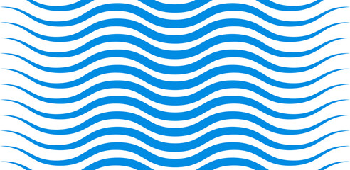 Wall Mural - Wave pattern seamless abstract background. Stripes wave pattern white and blue colors for summer vector design