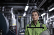 © ReeldealHD images - Portrait of female engineer working in an industrial plant room