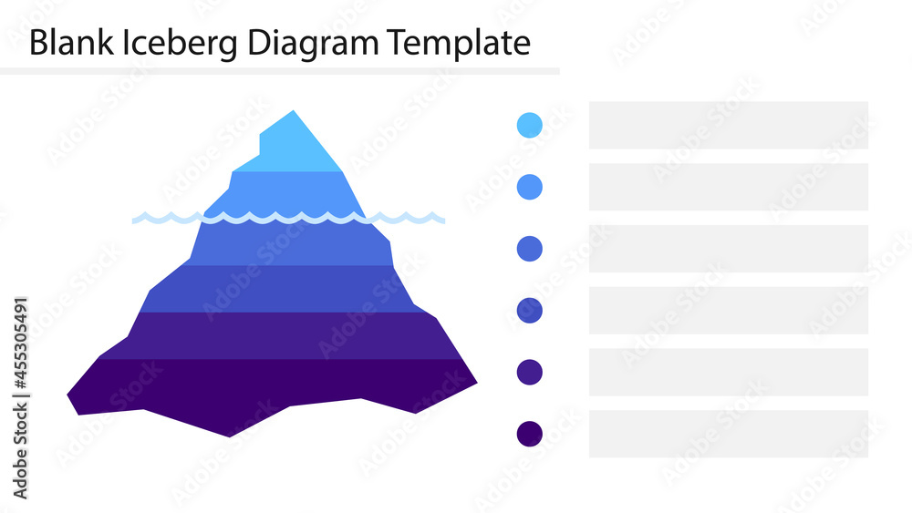 Blank iceberg diagram template Clipart image isolated on white Blank iceberg diagram template Clipart image isolated on white