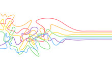 Messy Rainbow Lines Image. Clipart Image