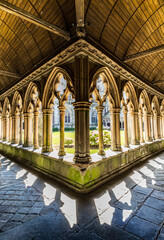 Wall Mural - Saint-Tugdual cathedral, the cloister in flamboyant gothic style