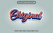 Original - Illustrator Editable Text Effect Premium Vector