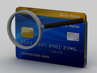 3d rendering  credit or debit card  search
