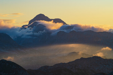 Poster - Amazing morning light on the Triglav mountain.