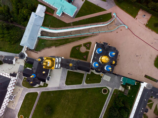 Wall Mural - Bird eye view onto Tobolsk Kremlin in summer day