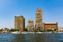 Egypt, View Of The City Of Cairo From The Side Of The Nile River