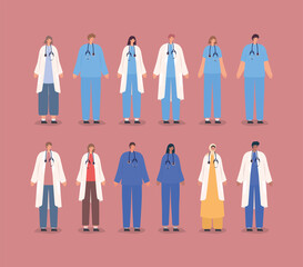 Wall Mural - twelve nice doctors