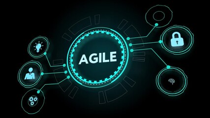 Business, Technology, Internet and network concept. Agile Software Development.
