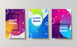 Set of backgrounds with trendy design. Applicable for covers, placards, posters, fliers and other. 