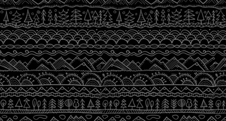 Poster - Abstract Nature Seamless Pattern for your design. Ethnic Ornament style