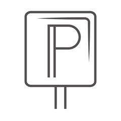 Poster - parking signal icon