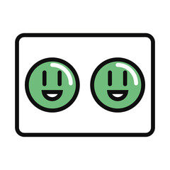 Sticker - electric socket green