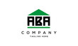 ABA three letter house for real estate logo design