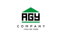 AGY Three Letter House For Real Estate Logo Design