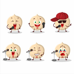 Sticker - A Cute Cartoon design concept of macadamia singing a famous song