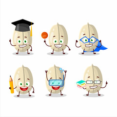 Sticker - School student of peanut Seed cartoon character with various expressions