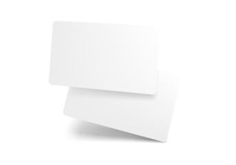 Poster - White blank business cards isolated on white