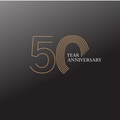 50 year anniversary celebration vector design template illustration