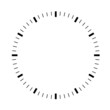 © theerakit - blank clock face on white background. hour dial sign. Dashes mark minutes and hours symbol. flat style.