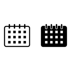 Sticker - Calendar vector icon