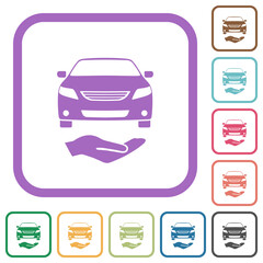 Sticker - Car services solid simple icons