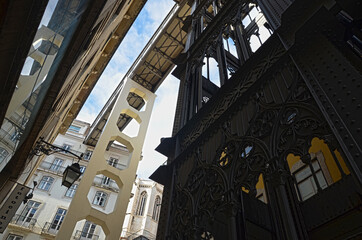 Poster - Elevador de Santa Justa. Lisbon, Portugal.