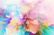 © Liliia - 3D digital Illustration. Color blot splash. Abstract horizontal background.
