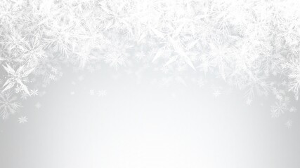 Wall Mural - Abstract  White Snow flake in Christmas holiday on grey gradients background.	