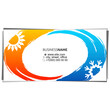 © john1179 - Air conditioner business card with blue and red wave